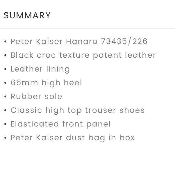 NWOB Peter Kaiser Hamada Black Croc Patent High Top Trouser Shoes Size 37 - Picture 6 of 13